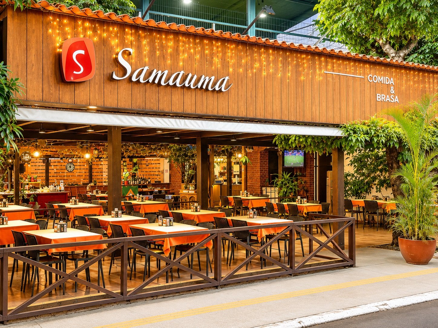 Fachada do Samauma Churrascaria em Goiânia